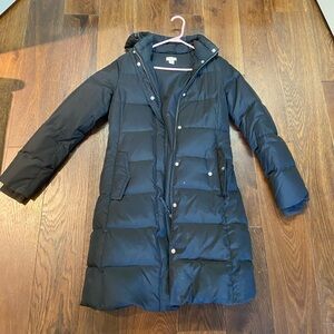 J Crew Black winter coat XS